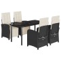 Set de muebles jardín 5 pzas con cojines ratán sintético negro de , Conjuntos de jardín - Ref: Foro24-3212524, Precio: 698,34...