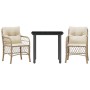 Sillas y mesita de jardín 3 piezas ratán sintético cojín beige de , Conjuntos de jardín - Ref: Foro24-3212145, Precio: 283,53...