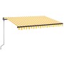 Toldo manual retráctil con LED amarillo y blanco 350x250 cm de vidaXL, Toldos - Ref: Foro24-3069083, Precio: 422,53 €, Descue...