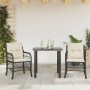 Mesita y sillas con cojines 3 piezas ratán sintético negro de , Conjuntos de jardín - Ref: Foro24-3212089, Precio: 276,38 €, ...