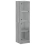 Aparador con puertas de vidrio gris Sonoma 35x37x142 cm de , Aparadores - Ref: Foro24-836439, Precio: 113,76 €, Descuento: %