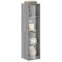 Aparador con puertas de vidrio gris Sonoma 35x37x142 cm de , Aparadores - Ref: Foro24-836439, Precio: 113,76 €, Descuento: %