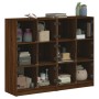Estantería con puertas madera marrón roble 136x37x109 cm de , Aparadores - Ref: Foro24-3206516, Precio: 237,87 €, Descuento: %