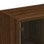 Estantería con puertas madera marrón roble 136x37x109 cm de , Aparadores - Ref: Foro24-3206516, Precio: 237,87 €, Descuento: %