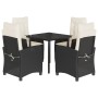Set de muebles jardín 5 pzas con cojines ratán sintético negro de , Conjuntos de jardín - Ref: Foro24-3212733, Precio: 525,84...