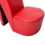 Sillón con forma de zapato de tacón cuero sintético rojo en Sillones | Comprar online en Foru.es