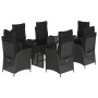 Set de comedor de jardín 7 pzas y cojines ratán sintético negro de , Conjuntos de jardín - Ref: Foro24-3213115, Precio: 814,7...