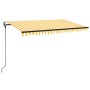 Toldo automático LED sensor de viento amarillo blanco 450x300cm de vidaXL, Toldos - Ref: Foro24-3069133, Precio: 530,06 €, De...