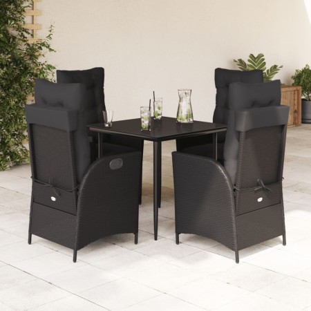 Set de muebles jardín 5 pzas con cojines ratán sintético negro de , Conjuntos de jardín - Ref: Foro24-3213176, Precio: 554,24...