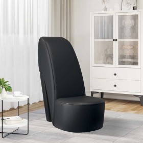 Sillón con forma de zapato de tacón cuero sintético negro en Sillones | Comprar online en Foru.es
