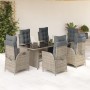 Set comedor jardín 7 pzas y cojines ratán sintético gris de , Conjuntos de jardín - Ref: Foro24-3213356, Precio: 931,86 €, De...