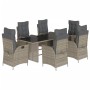 Set comedor jardín 7 pzas y cojines ratán sintético gris de , Conjuntos de jardín - Ref: Foro24-3213356, Precio: 931,86 €, De...