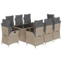 Set comedor de jardín 9 pzas cojines ratán sintético gris claro de , Conjuntos de jardín - Ref: Foro24-3213363, Precio: 1,00 ...