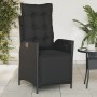 Sillones reclinables jardín con reposapiés 2 uds ratán PE negro de , Sillas de jardín - Ref: Foro24-365289, Precio: 247,63 €,...