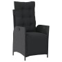 Sillones reclinables jardín con reposapiés 2 uds ratán PE negro de , Sillas de jardín - Ref: Foro24-365289, Precio: 247,63 €,...
