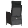 Sillones reclinables jardín con reposapiés 2 uds ratán PE negro de , Sillas de jardín - Ref: Foro24-365289, Precio: 247,63 €,...