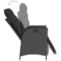 Sillones reclinables jardín con reposapiés 2 uds ratán PE negro de , Sillas de jardín - Ref: Foro24-365289, Precio: 247,63 €,...