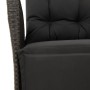 Sillones reclinables jardín con reposapiés 2 uds ratán PE negro de , Sillas de jardín - Ref: Foro24-365289, Precio: 247,63 €,...