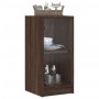 Armario auxiliar puertas de vidrio marrón roble 35x37x75,5 cm de , Aparadores - Ref: Foro24-836405, Precio: 50,37 €, Descuent...