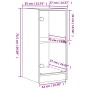 Armario auxiliar puertas de vidrio marrón roble 35x37x75,5 cm de , Aparadores - Ref: Foro24-836405, Precio: 50,37 €, Descuent...