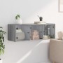 Mueble de pared puertas de vidrio gris Sonoma 102x37x35 cm de , Taquillas y armarios de almacenamiento - Ref: Foro24-836516, ...