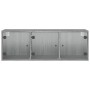 Mueble de pared puertas de vidrio gris Sonoma 102x37x35 cm de , Taquillas y armarios de almacenamiento - Ref: Foro24-836516, ...