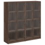 Estantería con puertas madera marrón roble 136x37x142 cm de , Aparadores - Ref: Foro24-3206523, Precio: 246,94 €, Descuento: %