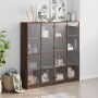 Estantería con puertas madera marrón roble 136x37x142 cm de , Aparadores - Ref: Foro24-3206523, Precio: 246,94 €, Descuento: %