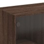 Estantería con puertas madera marrón roble 136x37x142 cm de , Aparadores - Ref: Foro24-3206523, Precio: 246,94 €, Descuento: %