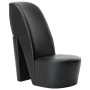 Sillón con forma de zapato de tacón cuero sintético negro en Sillones | Comprar online en Foru.es