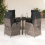 Set comedor de jardín 5 piezas con cojines ratán sintético gris de , Conjuntos de jardín - Ref: Foro24-3213226, Precio: 592,7...