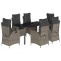 Set comedor jardín 7 pzas y cojines ratán sintético gris de , Conjuntos de jardín - Ref: Foro24-3213230, Precio: 1,00 €, Desc...