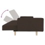 Sofá cama de 2 plazas con dos almohadas tela marrón oscuro de , Sofás - Ref: Foro24-375745, Precio: 286,69 €, Descuento: %