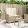 Sillón reclinable de jardín con cojines ratán sintético beige de , Bancos de jardín - Ref: Foro24-368219, Precio: 165,55 €, D...