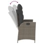 Sillón reclinable de jardín con cojines ratán sintético gris de , Bancos de jardín - Ref: Foro24-368238, Precio: 146,23 €, De...