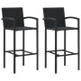 Muebles de bar jardín 3 pzas ratán sintético reposabrazos negro de , Conjuntos de jardín - Ref: Foro24-3064805, Precio: 318,6...