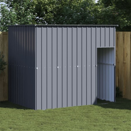 Caseta perros con tejado acero galvanizado gris 214x153x181 cm de , Casetas para perros - Ref: Foro24-172371, Precio: 311,51 ...