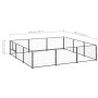 Perrera acero 9 m² negra de , Casetas y cercados para perros - Ref: Foro24-3082127, Precio: 234,32 €, Descuento: %