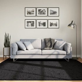 Alfombra peluda de pelo largo moderna PAMPLONA negra 200x200 cm de , Alfombras - Ref: Foro24-375282, Precio: 83,76 €, Descuen...
