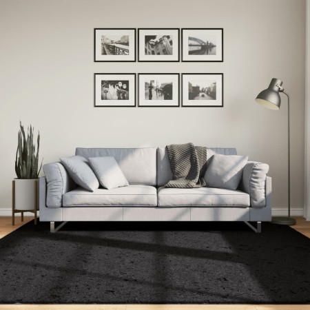 Alfombra peluda de pelo largo moderna PAMPLONA negra 200x200 cm de , Alfombras - Ref: Foro24-375282, Precio: 83,76 €, Descuen...
