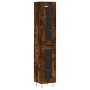 Aparador de madera contrachapada roble ahumado 34,5x34x180 cm de , Aparadores - Ref: Foro24-3199462, Precio: 99,15 €, Descuen...