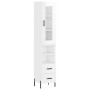Aparador alto madera contrachapada blanco brillo 34,5x34x180 cm de , Aparadores - Ref: Foro24-3199307, Precio: 128,43 €, Desc...