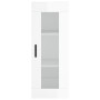 Aparador alto madera contrachapada blanco brillo 34,5x34x180 cm de , Aparadores - Ref: Foro24-3199307, Precio: 128,43 €, Desc...
