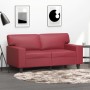 Sofá de 2 plazas de cuero sintético rojo tinto 120 cm de , Sofás - Ref: Foro24-359415, Precio: 256,54 €, Descuento: %