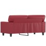 Sofá de 2 plazas de cuero sintético rojo tinto 120 cm de , Sofás - Ref: Foro24-359415, Precio: 256,54 €, Descuento: %