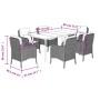 Set comedor de jardín 7 pzas con cojines ratán sintético marrón de , Conjuntos de jardín - Ref: Foro24-3211938, Precio: 723,8...