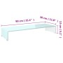 Mueble TV/Elevador de monitor cristal verde 90x30x13 cm de , Muebles TV - Ref: Foro24-244146, Precio: 88,44 €, Descuento: %