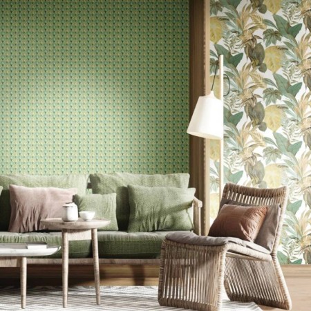 Noordwand Papel de pared Topchic Big Leaves verde y beige de , Papel pintado - Ref: Foro24-440454, Precio: 45,06 €, Descuento: %