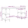 Escritorio metal madera ingeniería roble ahumado 140x50x75 cm de , Escritorios - Ref: Foro24-845328, Precio: 88,25 €, Descuen...