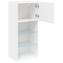 Mueble para TV con luces LED blanco 40,5x30x90 cm de , Muebles TV - Ref: Foro24-837043, Precio: 72,39 €, Descuento: %